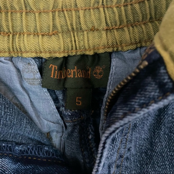 Timberland Boys Cargo Bermuda Denim Shorts Sz 5 100% Cotton Snap Button Closure - Picture 8 of 9